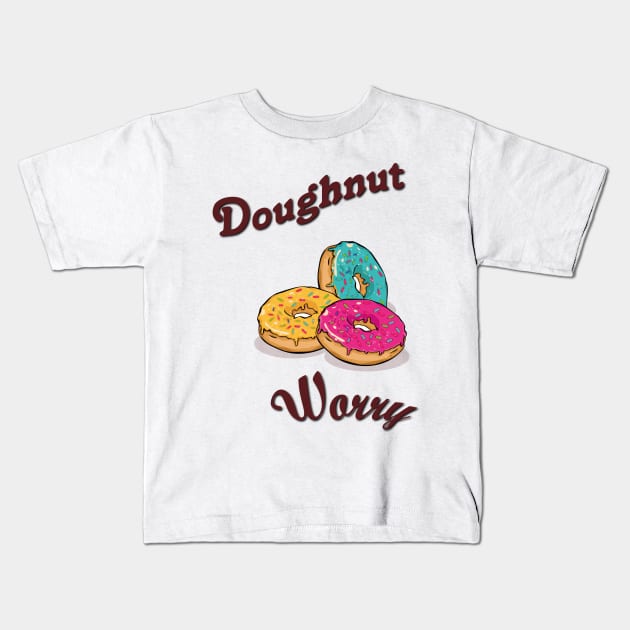 donut worry Kids T-Shirt by obscurite